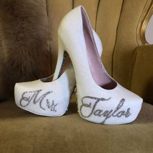 Custom wedding heels